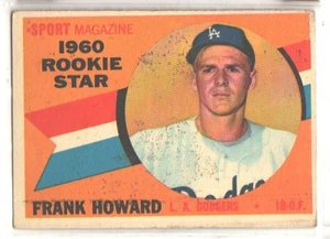 1960 Topps Sport Magazine 1960 Rookie Star Frank Howard #132 Rookie RC - Bild 1 von 2
