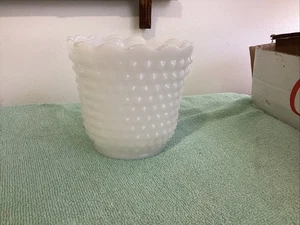 Fire King Hobnail Milk glass Planter - Picture 1 of 5