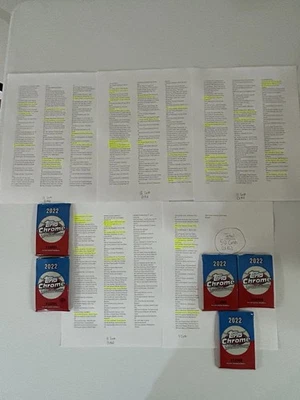 50 Card Lot 2022 Topps Chrome Platinum Anniversary Base Set NO DUPES 15 RCs - Image 1 of 4