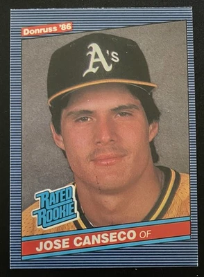 1986 年 Donruss 评级新秀 Jose Canseco #39 RC (M1-A) — 第 1/2 张图片
