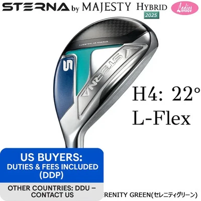 MAJESTY STERNA 2025 Ladies Hybrid H4 22° RH L-Flex STERNA BY MAJESTY Green - Image 1 of 4