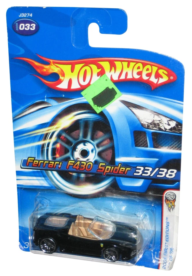 Hot Wheels 2006 First Editions 33/38 Black Ferrari F430 Spider Toy Car #033 - (D - Image 1 of 1