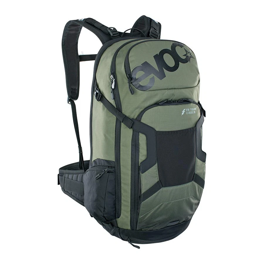 Mochila protectora EVOC FR Tour E-Ride 30 - Volumen 26-30L, Negro oscuro/oliva, M/L Foto 1 de 1
