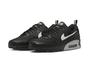 Nike Air Max 90 Black Metallic Silver Sneaker Schuhe 38.5 US 7.5 WMNS DX8969-001 - Picture 1 of 8