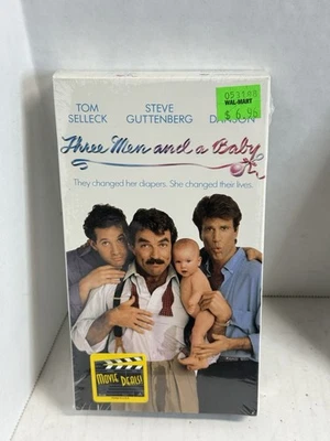 Three Men and a Baby (VHS, 1995) comedy w/ Tom Selleck, Ted Danson, 1987, SEALED Foto 1 de 2