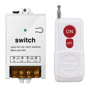 Wireless Remote Control Switch 30A AC 100 240V Single Channel RF 500 Meter - Picture 1 of 14