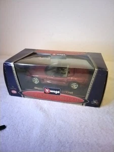 Burago VIP Collection~1998 Chevrolet Corvette Convertible~Burgandy ~ 1:24 - Picture 1 of 6