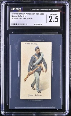 Tarjeta de tabaco de infantería negra de los Estados Unidos 1900 BAT Soldiers of the World Foto 1 de 2