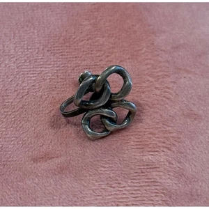 One Vintage Sterling Silver TwistedChain Knot Screw Back EarringReplacement - Picture 1 of 6