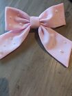Handmade Baby Pink Sailor Hair Bow With Pearl Embellishment