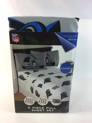 NFL Carolina Panthers 4 Piece Monument Full Sheet Set  - G27 Cover