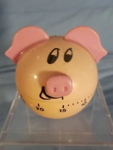 60 Minute Kitchen Timer: Pink Pig Hog Plastic Farm Animal - Picture 1 of 6