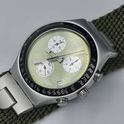 Swatch Irony Chronograph 2001 YCS4018 Bravely New Battery All Function Working - image 1 of 4