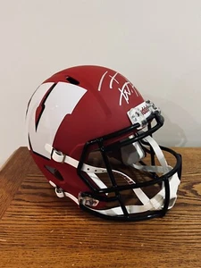 TJ Watt Signed Wisconsin Badgers Speed Replica Full Size AMP NCAA Helmet Beckett - Picture 1 of 5