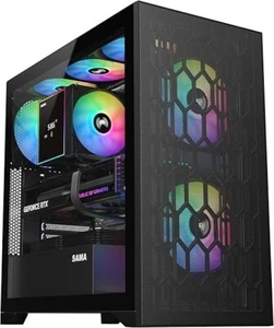 SAMA V Mesh Mid-Tower ATX PC Case - High Airflow Gaming Case with Mesh Front & T - Picture 1 of 6