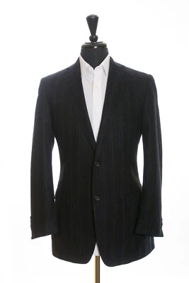 ZZegna Grey Striped Angora Blend City Blazer 40R 9533 - Изображение 1 из 4