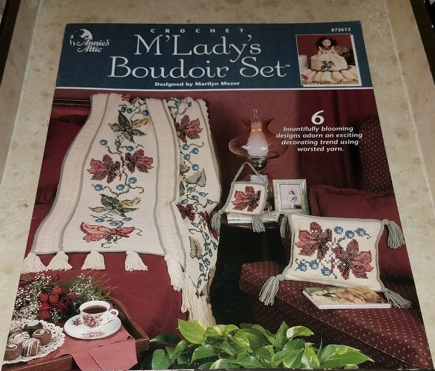 AX1 ANNIE'S ATTIC 2000, JUEGO BOUDOUR CROCHET M'LADY'S - 6 DISEÑOS Foto 1 de 2