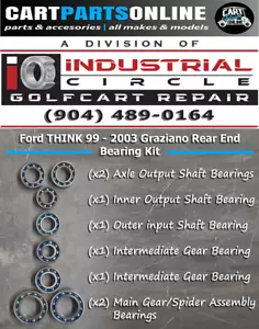 '99 - 2003 - Ford THINK Golf Cart - Graziano Rear End Bearing Kit - Picture 1 of 2