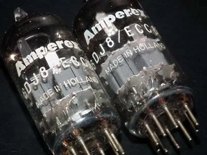 6DJ8 ECC88 Amperex Holland Matched Pair Tested NOS Dual Stage Getter - Picture 1 of 13