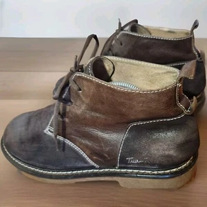 True Religion Leder Krili Chukka Herren Stiefel Dunkelbraun Schuhe Größe 9 RAR!!! - Bild 1 von 8