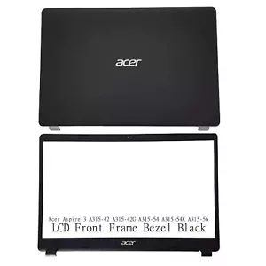 Acer Aspire 3 A315-56-747L N19C1 Laptop LCD Tapa Trasera Con Marco Bisel - Imagen 1 de 3