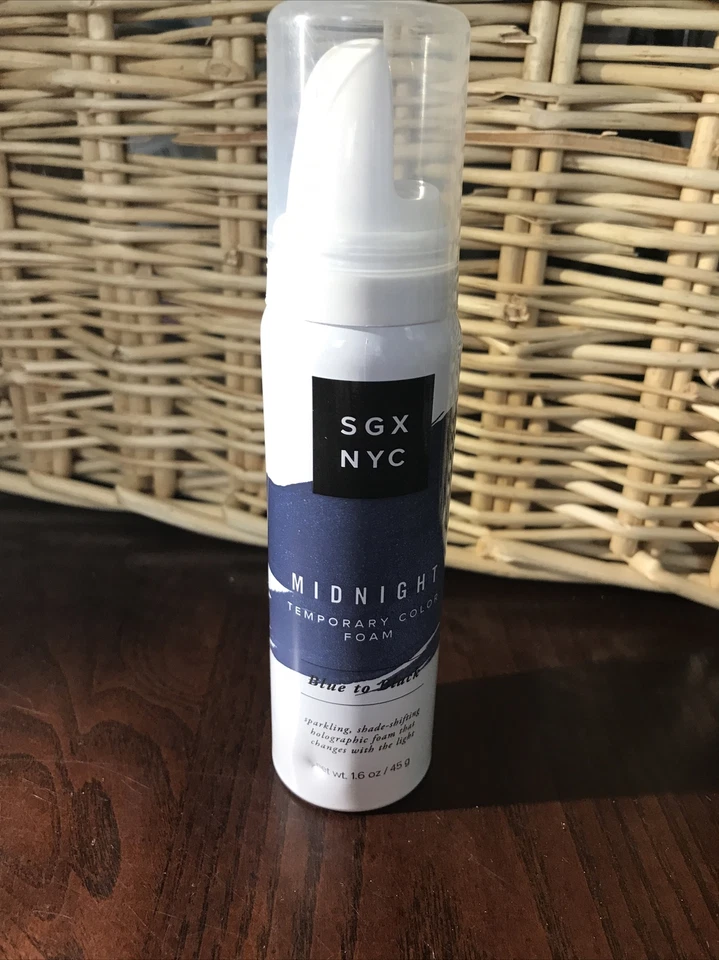  Espuma temporária para cor de cabelo SGX NYC meia-noite azul a preto fl oz 1,6 - Imagem 1 de 4