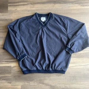 Outdoor World Golf Apparel Lined Windbreaker Pullover Jacket Blue V-Neck XL - Picture 1 of 11