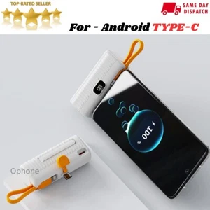 5000mAh Mini Power Bank USB-C Chargeur Lightning Affichage Numérique Blanc - Photo 1 sur 3