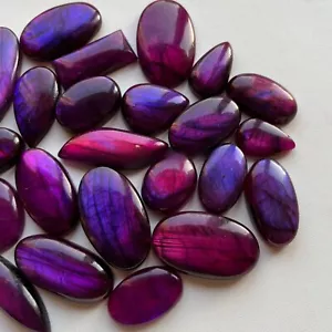 Lotto all'ingrosso cabochon labradorite viola tinto, labradorite viola trattata - Foto 1 di 4