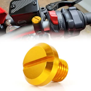 Fit For Suzuki SV650 Unfaired 16-18 V-Strom 250 17-20 Mirror Block Off Plug Gold - Imagen 1 de 11