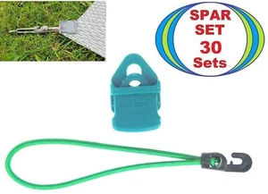 30 Holdon mini clip banner tarpaulin tensioner green + 18 cm x Ø4 clamp rubber hook eyelet - Picture 1 of 17