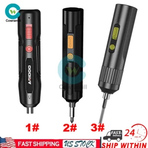US Mini Rechargeable Cordless Electric Screwdriver Drill USB Charging Power Tool - Picture 1 of 41