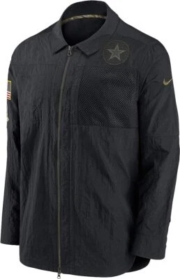 Chaqueta Nike Dallas Cowboys Salute To Service Cremallera Completa Negra NKDX-00A Para Hombres Mediana Foto 1 de 4