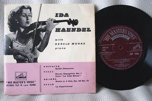 Ida Haendel Violin RECITAL Kreisler De Falla Brahms Elgar HMV 7EP 7040 ED1 45 - Imagen 1 de 2