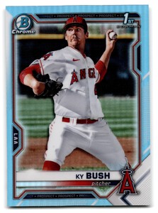 2021 BOWMAN DRAFT CHROME 1ST BOWMAN #BDC-149 KY BUSH LIGHT BLUE REFRACTOR