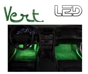  Pour Volkswagen GOLF 5 2 Ampoules LED VERT éclairage Sols sol Pieds Tapis  - Picture 1 of 1