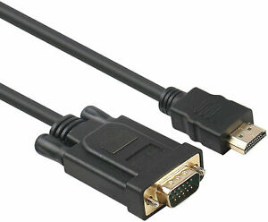 Cavo HDMI a VGA Placcato Oro Connessione Computer/ Laptop/ Proiettore/Monitor/TV