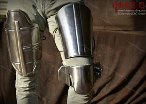 Mandalorian Leg Armour Metal Muslo y Rodilla para Fantasía LARP Disfraces de Cosplay - Imagen 1 de 4