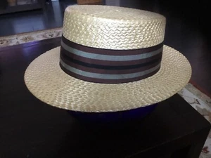 1920’s AUTHENTIC KNOX BOATER STRAW HAT SZ 7 (made in italy) - Picture 1 of 8