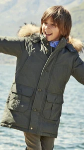 -50% Eddie Pen Daunen Parka ROLLING Gr. 8Y/128~NP 259,95€~army~NEU - Picture 1 of 3