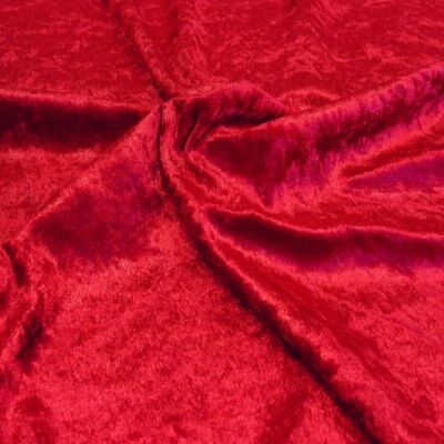 edler Pannesamt in Dunkel-Rot Dekostoff für Weihnachten Karnevalstoff Meterware - Bild 1 von 2