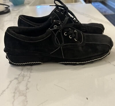 Ruff Hewn Womens Shoes Black Suede Sneakers Broadway Size 8.5 M Comfort Work - Image 1 of 4