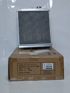 DNA Motoring RA+FS-HC92-42-2 Two-Row Radiator with Fan Shroud as pictured - Picture 1 of 21