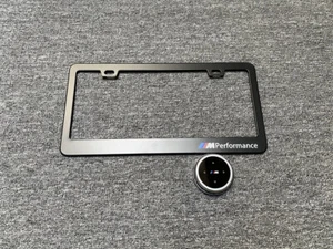 Multi-Media Control Knob Interior Cover Black License Frame Plate Set for BMW - Picture 1 of 9