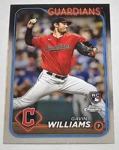 Tarjeta de béisbol 2024 Topps cromada #15 Gavin Williams novato radiocontrol Cleveland Guardians - Imagen 1 de 2