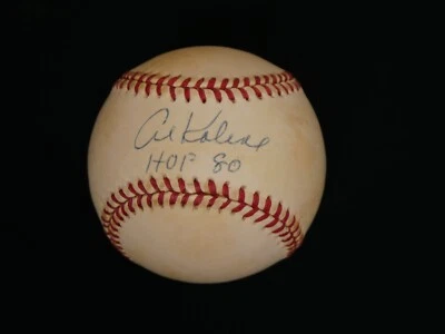 AL KALINE SIGNED OFFICIAL AMERICAN LEAGUE BASEBALL INSCRIBED "HOF 80" W/ JSA COA - Image 1 of 2