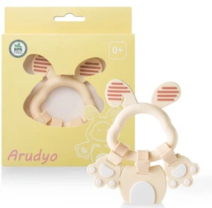Arudyo Baby Teething Toy Silicone Teethers BPA Free Silicone Rudder Bunny NEW - Picture 1 of 11