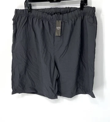 Boohoo Hombre Nuevo Con Etiquetas Nylon Mezcla Pantalones Cortos 3XL Gris Ligero Foto 1 de 4