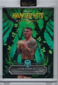 Wild Card Haunted Hits 2025 Tom Aspinall Green Refractor 4/4 Woods - Imagen 1 de 2