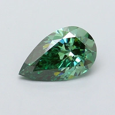 1 CT Green Pear Lab Grown Diamond For Engagement Ring - IGI Certified - Image 1 of 4